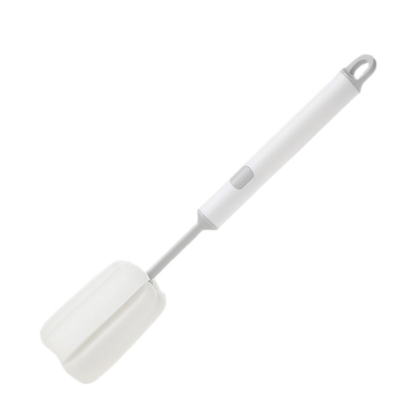 bottle brush Sponge Cleaning Cup Brush Long Handle For Coffee Glasses Pot Milk Wine Bottle Kitchen Dish Washing(WHITE)