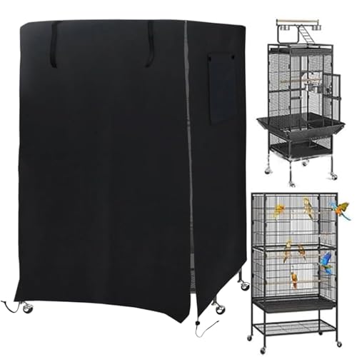 Qkbuza Fundas para jaula de pájaros para la noche, gran recinto de buena noche para pájaros, transpirable, impermeable, para mascotas, accesorios para dormir para cacatúa, loro, periquito, animales