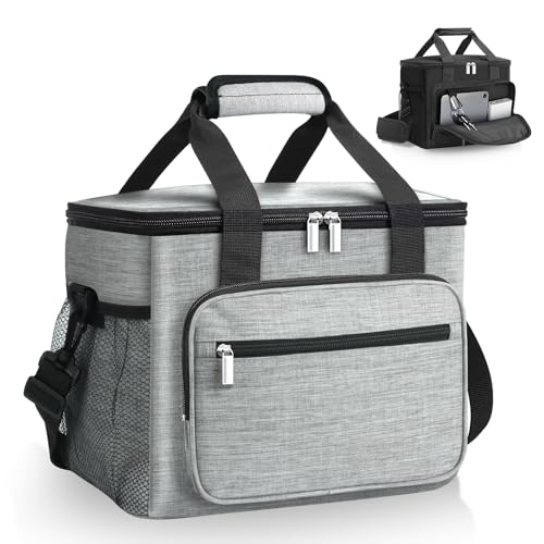 Waflyer Kühltasche, 15L Isolierte Lunchtasche, Lunchbox Tasche, Kühlbox Faltbar, Auslaufsicher Lunch Tasche, Lunch Bag, ...