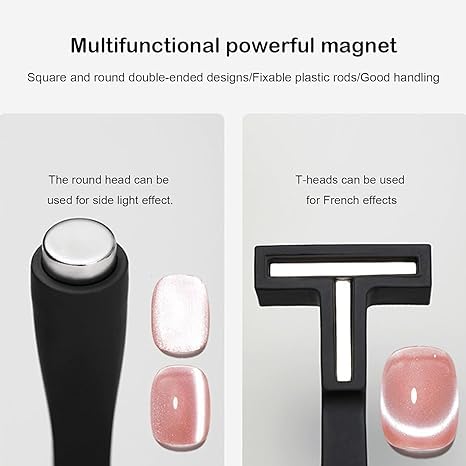 Miniatura 4 de Imán de ojo de gato 5 en 1, varita magnética de esmalte de uñas de gel de ojo de gato, imanes de ojos de gato, juego de imanes de uñas multifunción,