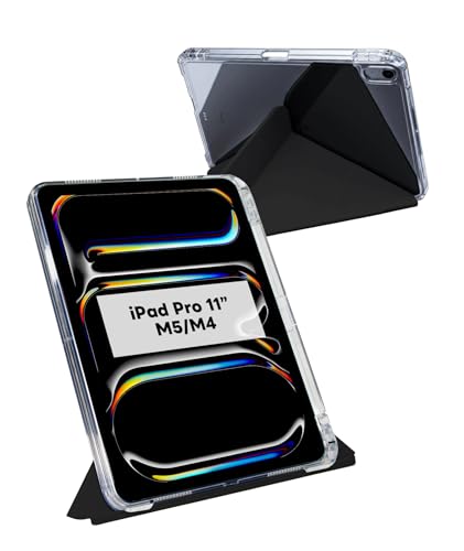Housse iPad Pro 11 M5 M4 en acrylique haut de gamme rigide noir EIP
