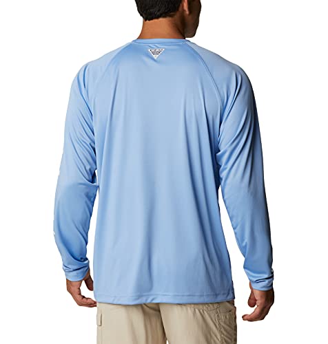 Columbia Ncaa North Carolina Tar Heels Men's Terminal Tackle Long Sleeve Shirt, Large, Nc - White Cap/White #TOP1