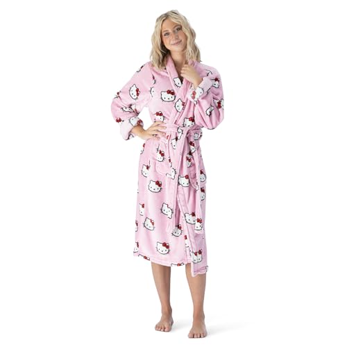 Northwest Hello Kitty Womens Silk Touch Lounge Robe Large/X-Large Cute All Over