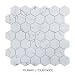 Produktbild UW Statuario Mosaikfliesen aus Marmor, sechseckig, Weiß, für Wand- und Badezimmer/Küche, 6 Stück in Box, Statuario White, 300x302mm