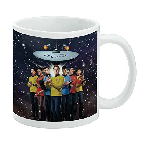 Star Trek The Original Series Cast Ceramic Coffee Mug, Novelty Gift Mugs for Coffee, Tea and Hot Drinks, 11oz, White