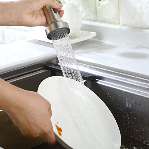 Homelody Pull Down Faucet Replacement Head, 2 Functions Kitchen Faucet Sprayer Head, G 1/2 Pull Out Spray Head For Kitchen Faucet, Brushed Nickel Kitchen Sink Faucet Head #TOP4