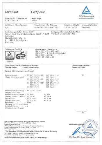 HST | Edelstahlzirkulationspumpe | Umwälzpumpe | HST 32-40/180 mm | 4 Meter Förderhöhe