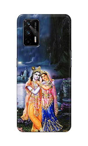 Image of Printed Hard Back Cover Case for Realme X7 Max 5G Back Cover (Radha Krishna) -1803
