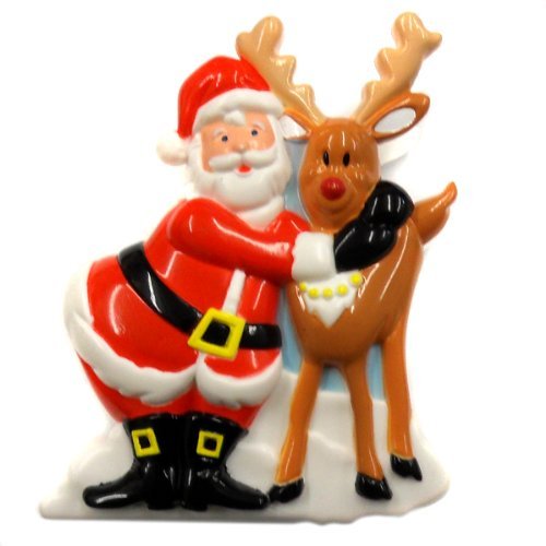 ACME Singing Santa Claus Christmas Hugging Rein Deer Magnetic Clip 92806-99806