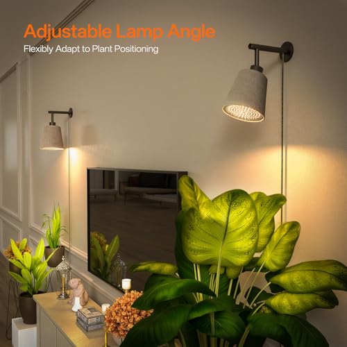 Bstrip Hanging Grow Lights for Indoor Plants Full Spectrum 25W Full Spectrum Led Lamp 4H/9H/14H Timer, 3000K Grow Light with 9.8FT Power Cord, Ideal for Tall Plants, Flowers & Potted Trees in Winter by Bstrip - Image 5
