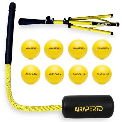 Airaperto Baseball & Softball Rope Swing Trainer with 8 Soft Practice Balls