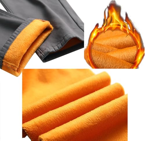 Fleece Lined Jeans Men,Winter Slim Fit Thicken Stretch Warm Denim Pants Breathable Comfortable Straight Leg Jeans with Pocket4