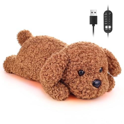 Poodle Plush Heating Pad for Period Cramps Menstrual Pain Relief,