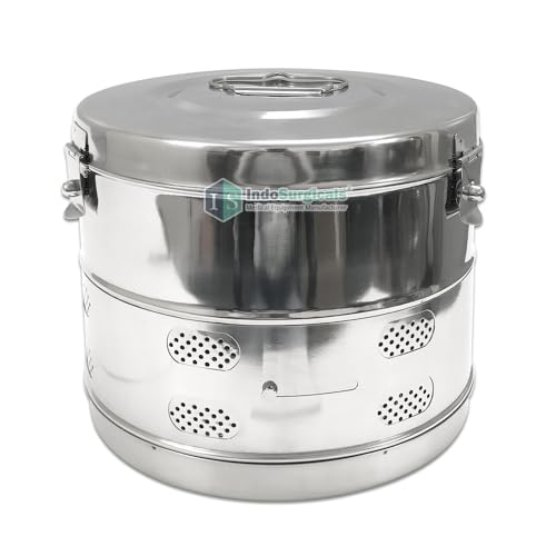 IS IndoSurgicals Stainless Steel Dressing Drums Size 11"X9" ...
