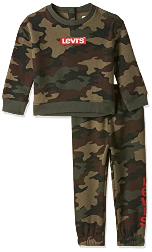 Levi's baby-girls Crewneck Sweatshirt and Joggers 2-piece Outfit Set