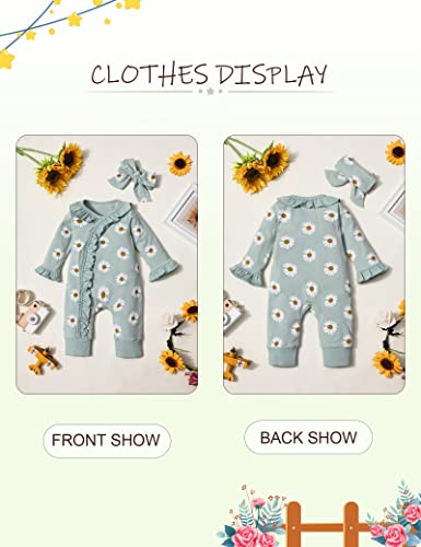 Baby Girl Clothes 9-12 Months Long Sleeve Onesies For Baby Girl Daisy Printed Baby Clothes For Girls 9-12 Month Girl Clothes #TOP7