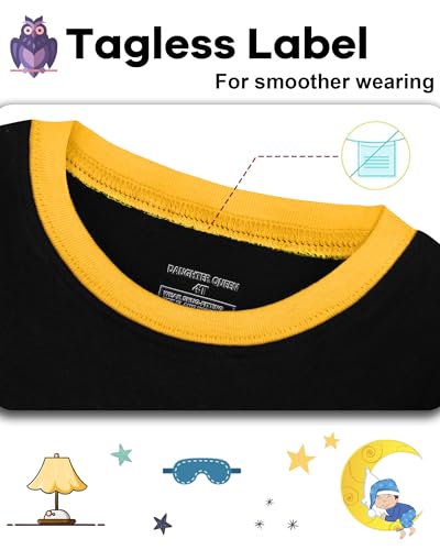Image of DAUGHTER QUEEN Boys Pajamas 4 Pieces Long Set 100% Cotton Sleepwear Size 18 Months-12 Years