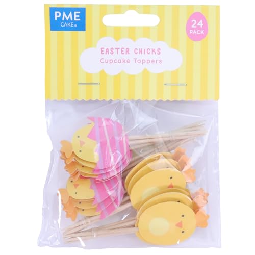 PME Pascua Toppers para pasteles - Pollitos, Set de 24