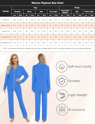 Image of Pjmlifecoco Pajamas Set Long Sleeve Womens Button Down Sleepwear Two Piece Nightwear Soft Pj Lounge Sets S-XXL