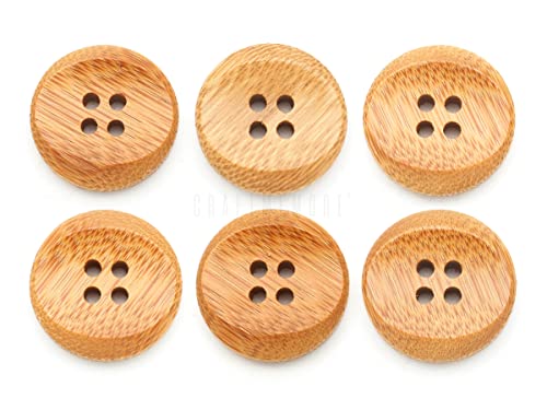 Craftmemore Bamboo Concave Buttons, 13mm, 12pk