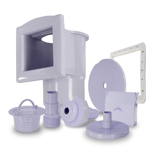 Paradies Pool Skimmer Set Einbauskimmer inkl. Einlaufdüse & weiterem Zubehör Farbe Lavendel