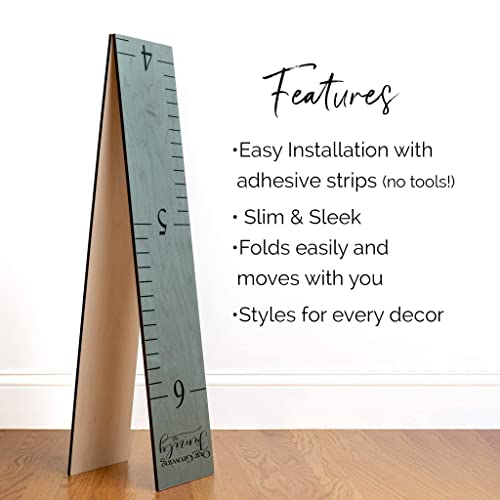 " Headwaters Studio Wooden Ruler Growth Chart For Kids, Boys & Girls - Height Chart & Height Measurement For Wall - Kids Nursery Wall Decor & Room Hanging Wall Decor - Our Growing Family - Gray" #TOP1