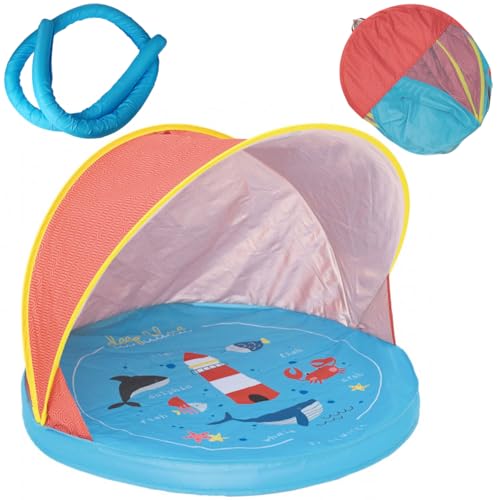 Olmitos – Tienda Pop UP de bebé para Playa y jardín– Manta/Parasol Protector de Sol y Viento – Plegable Compacto Muy Ligero – Incluye Funda y Ganchos para el Suelo