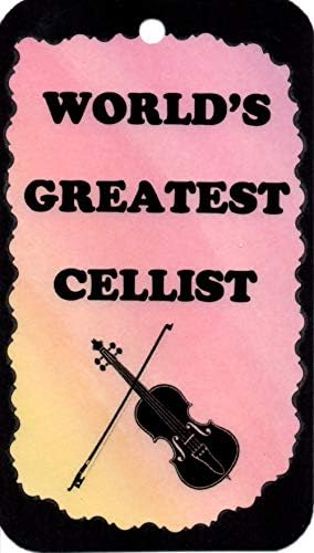 Set of 3 Music Notes Door Hanger, Wall Hanging Sign, Refrigerator Magnet 5030H World's Greatest Cellist Cello image 3