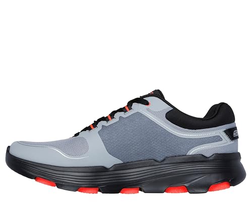 Skechers Men's Go Run 7.0 Full Range Sneaker, Grey and Coral Textile/Synthetic, 8 UK - Image 4