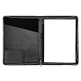 CARMEL CONCEPT Professional Padfolio in Vegan Leather. A Slim Portfolio Folder with Zip, Includes a