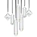 HDCRYSTALGIFTS Set 7 Clear Crystal Prisms Suncatchers Hanging Glass Ornament for Christmas Tree,Rainbow Maker Sun Catchers for Windows Home Garden Decoration,Modern Grief Gift