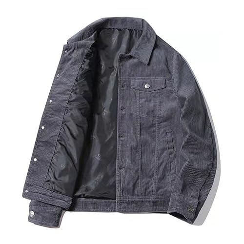 Men Spring Casual Corduroy Jackets Vintage Loose Outwear3