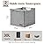 KAKAMAY Collapsible Cube Storage Bins 15x13x13 Inches Grey 2-Pack, Foldable Storage Organizer Wooden Handles Fabric Baskets for Living Room Shelves, Bedroom Nursery Closet Toys, Clothes, Laundry