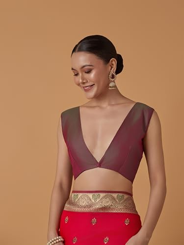 Monjolika Fashion pink banarasi silk saree – image 7