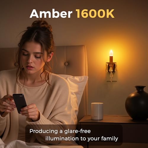 Image of L LOHAS LED Candle Night Light, Night Lights Plug into Wall, LED Candle Night Light with Light Sensor, 0-100LM Dimmable Nightlight, for Dinning Room, Living Room, Bathroom, Hallway