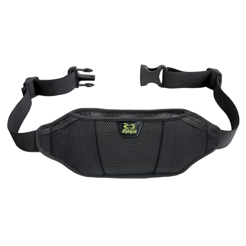 Amphipod AirFlow Endurance Waistpack, Bounce Free Runners Storage Fanny Pack Waist Bag for Running, Jogging, Men & Women, Black, OS