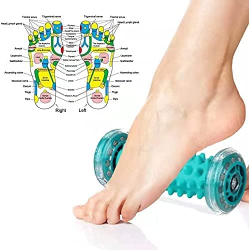 Momoee Foot Massage Roller And Spiky Ball Therapy Set,Manual Foot Massager For Plantar Fasciitis,Heel & Foot Arch Pain,Trigger Point Therapy, Muscle Recovery (Green) #TOP3