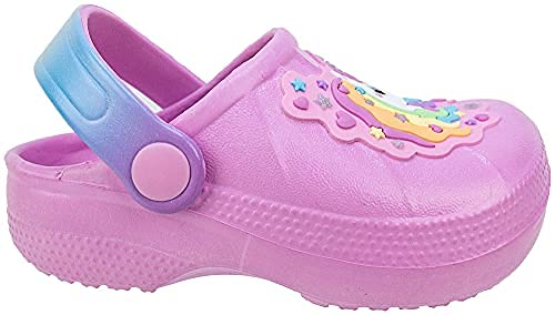 Rainbow Daze Girl's Molded Clog, Unicorn Adjustable Slide, Pink, Toddler Size 7 #TOP1