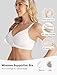 Avidlove Full Coverage Bras for Women Seamless Pushup Wireless Bra Comfort Bralette with Support Minimizer Balconette White