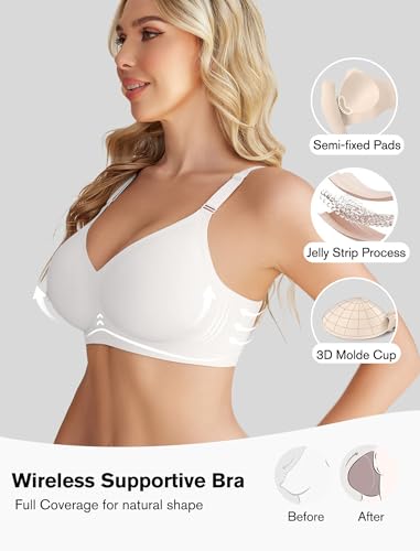 Image of Avidlove Wireless Bras for Women Push Up No Underwire Bra Full Coverage Seamless Bralettes Support Comfortable Everyday Bra