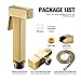 Handheld Bidet Sprayer for Toilet Cold Water Baby Cloth Diaper Sprayer Wall Mounted Brass Toilet Sprayer High Pressure Handheld Sprayer Kit with Angle Valve Baby Cloth Diaper Cleaning,Chrome (Color :