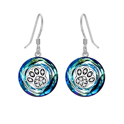 Boucles d'oreilles patte de chien et chat argent 925, cadeau idéal