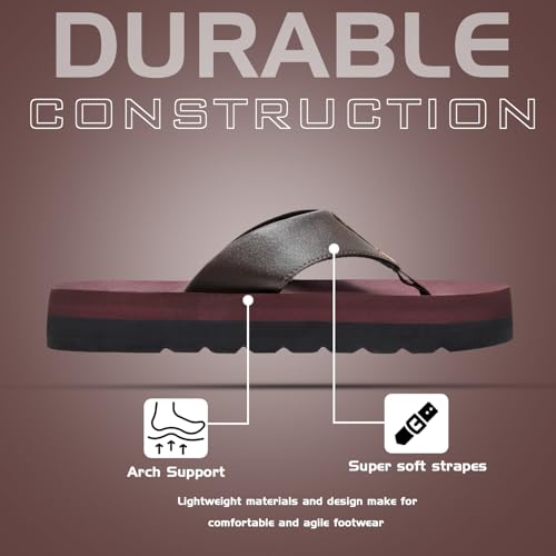 Image of EVA Flip Flops for Men | Soft & Lightweight EVA Sole | Comfortable Slippers for Indoor & Outdoor Use