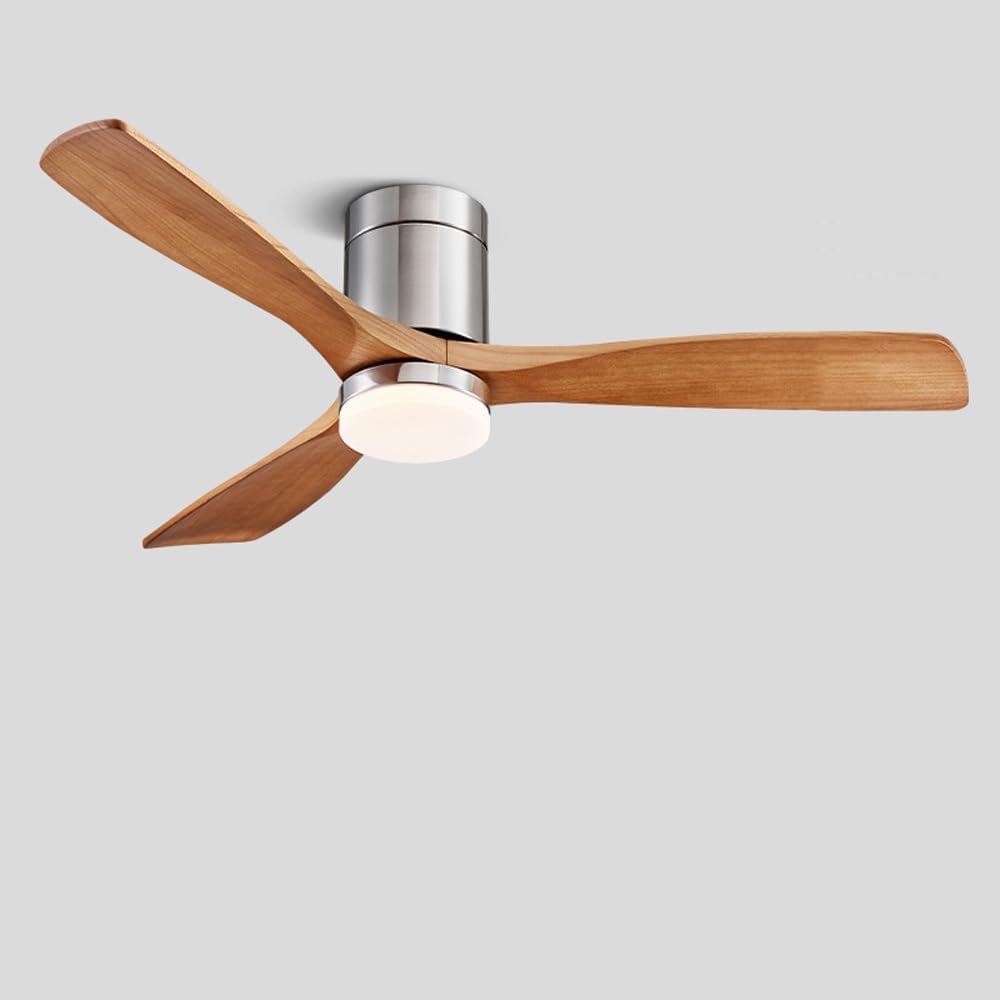 Ceiling Fans With Lights Remote Control Ceiling Fans Pendant Lights Modern Silver Ceiling Fans With 3 Reversible Blades Fan Light Dimmable 6 Speeds Ceiling Fan For Bedroom Dining Room Kitchen Fixture