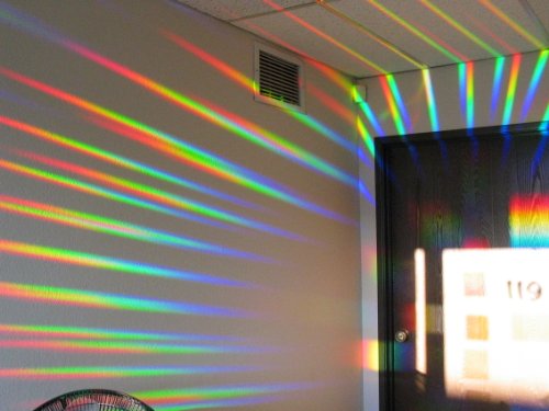 Rainbow Symphony - Rainbow Window Suncatcher – Prism Light Catcher for Windows Creates Vibrant Rainbows – 4" Hanging Sun Catcher with Axicon Pattern and Bonus Decal – Made in USA