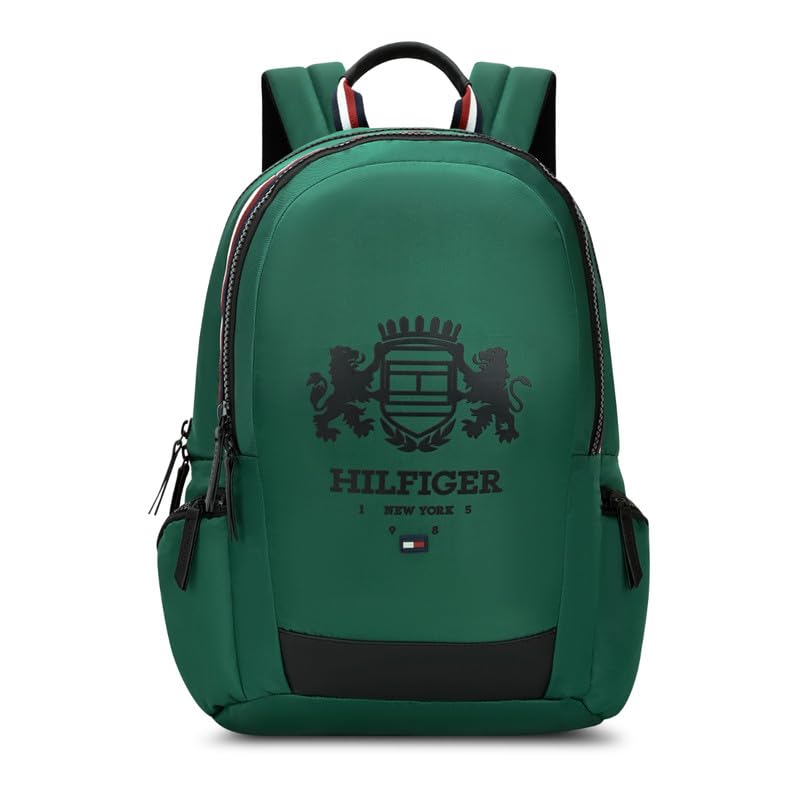 Unisex Laptop Backpack BRONSON | Topography Print, NYC Raised Branding & Trolley Sleeve |Backpack for Office, Work and College | 23L Capacity-image-32