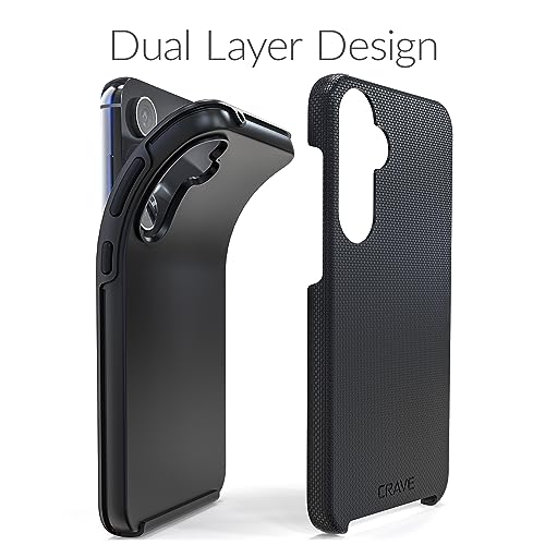 Image of Crave for Samsung Galaxy S23 FE Case, Shockproof Protection Dual Layer Case for Samsung Galaxy S23 FE (6.4 inch) - Black