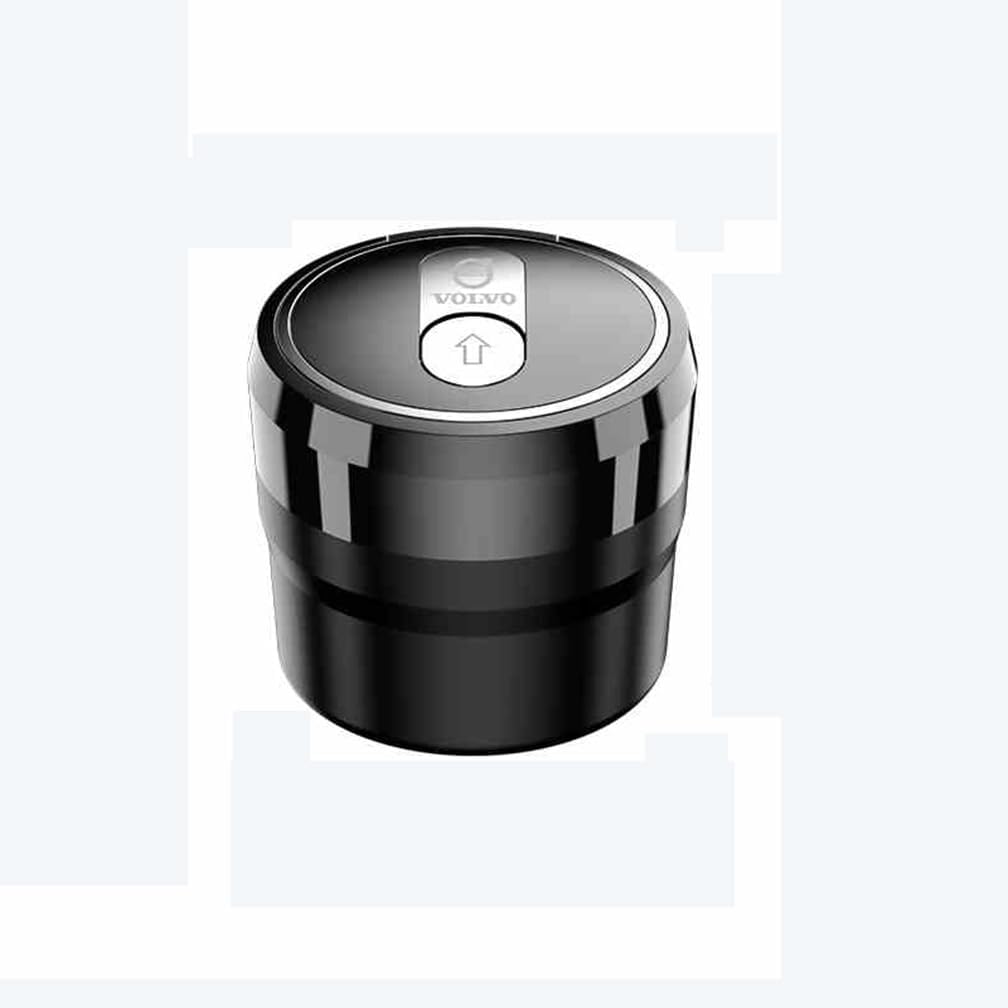 Car Ashtrays, for Volvo S60 S90 XC90 XC40 XC60 Travel Portable Smell Proof Smokeless With Lid Storage Garbage, Auto Accesorios,A-Black-short