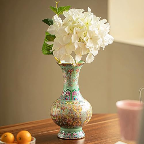 Vase en céramique de style oriental à émail fin pour décoration chic