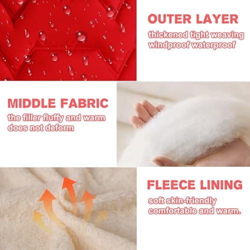 Image of AiWMGL 3T 4T 5T 6T Toddler Girls Winter Coat Jacket Outwear Clothes Warm Overcoat Snowsuit Puffer Parka Fur Lined Hood Kids